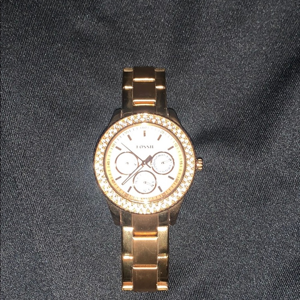 Rose Gold Fossil Watch